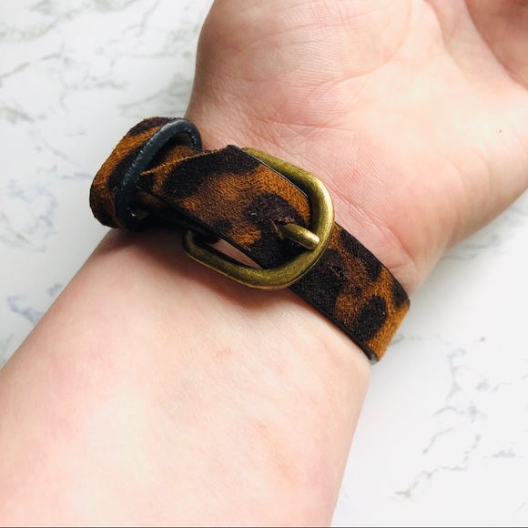 {MARJORIE} leather leopard Apple Watch Band strap - Picture 4 of 6